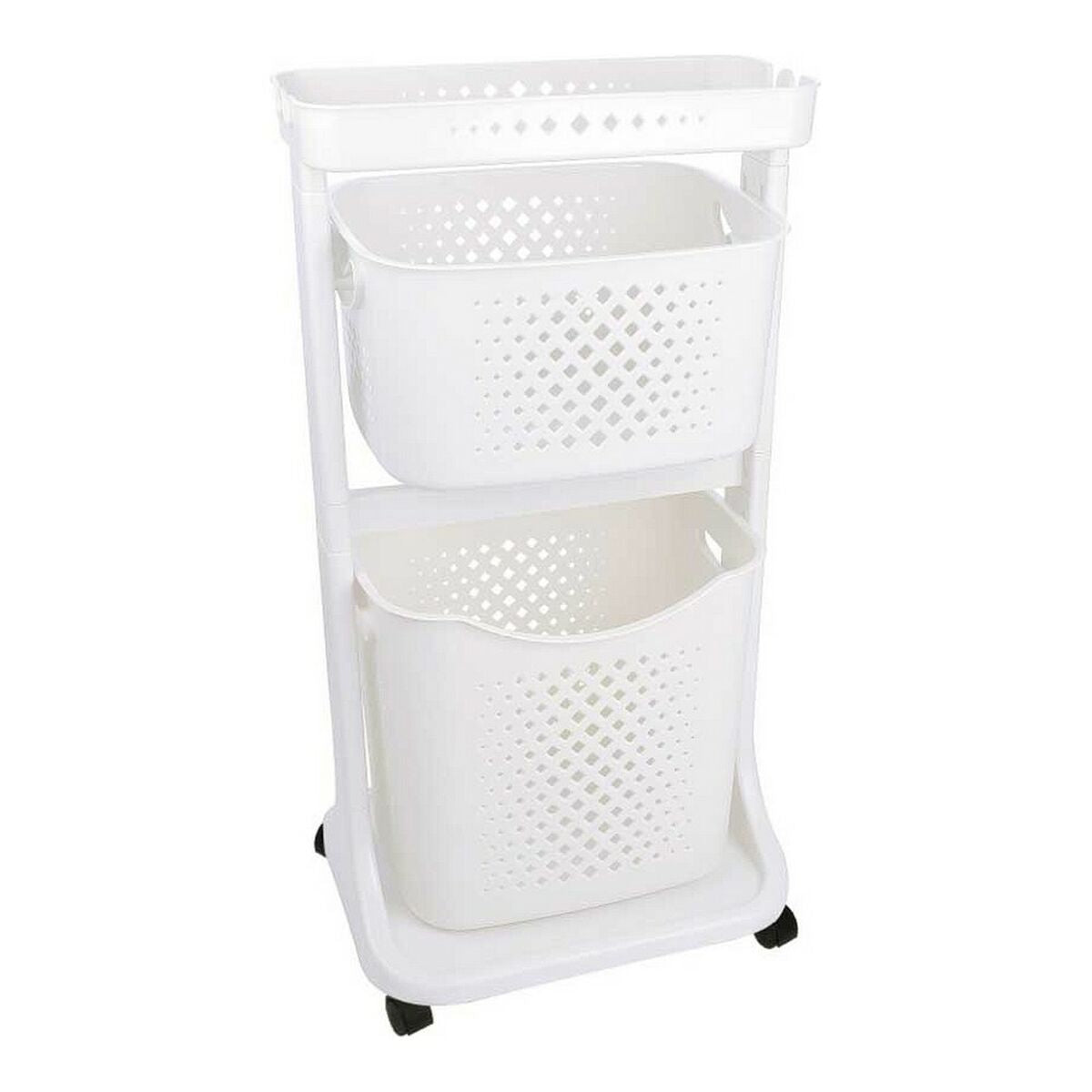 Carrinho para a Roupa Branco Polipropileno (33 x 81 x 44 cm) - EcoNest