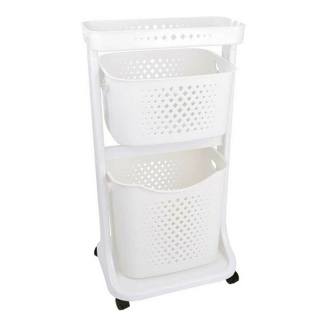 Carrinho para a Roupa Branco Polipropileno (33 x 81 x 44 cm) - EcoNest