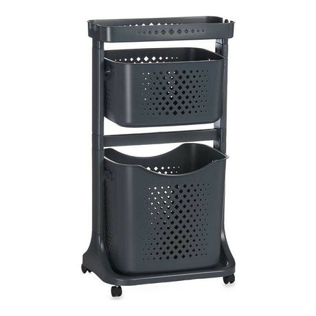 Carrinho para a Roupa Antracite Polipropileno (33 x 81 x 44 cm) - EcoNest