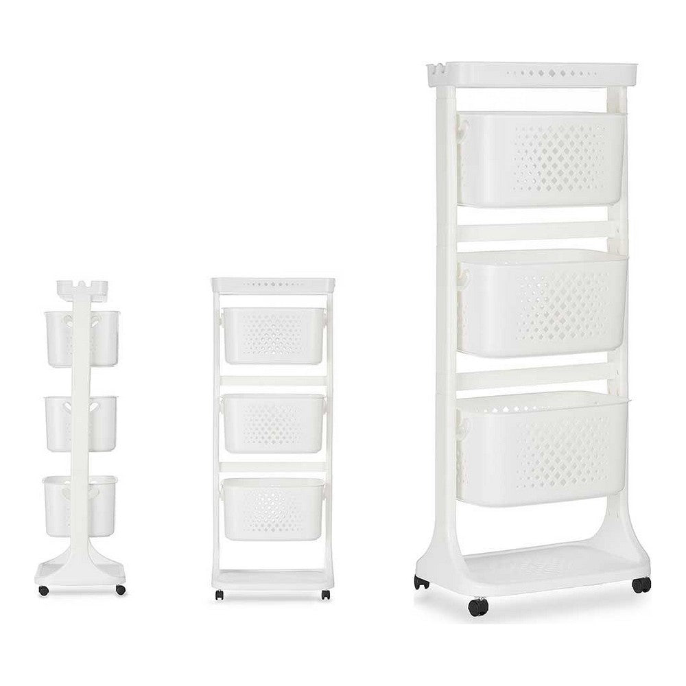 Carrinho de Vegetais Branco Polipropileno (33 x 112 x 44 cm) - EcoNest