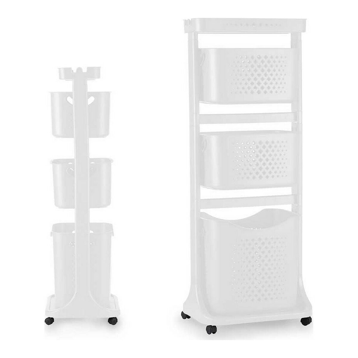 Carrinho para a Roupa Branco Polipropileno (33 x 112 x 42,5 cm) - EcoNest
