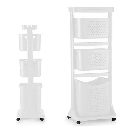 Carrinho para a Roupa Branco Polipropileno (33 x 112 x 42,5 cm) - EcoNest