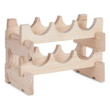 Suporte para garrafas 6 garrafas Natural madeira de pinho (36,5 x 21 x 25 cm) - EcoNest