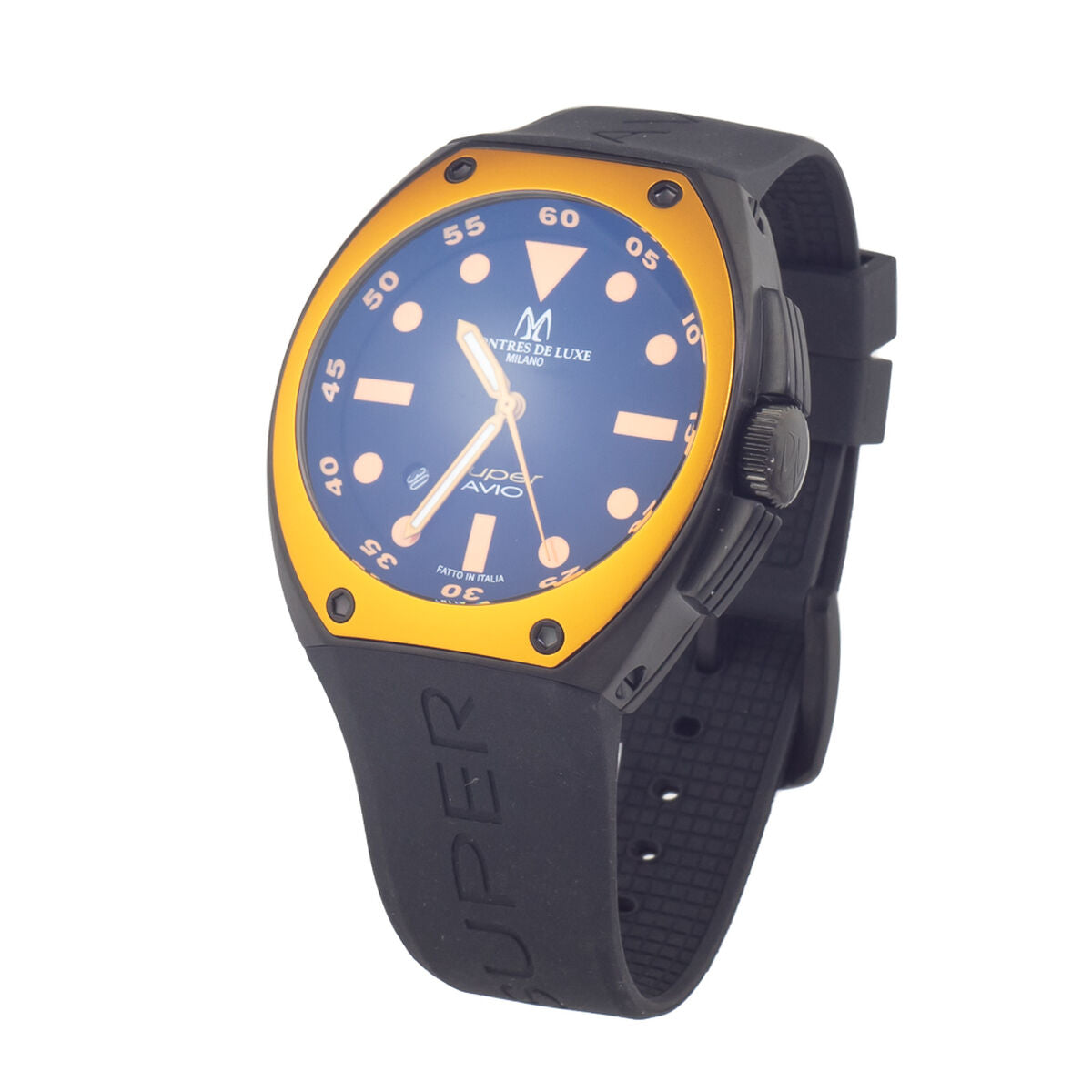 Relógio masculino Montres de Luxe 09SA-BK-1002 (Ø 48 mm) - EcoNest