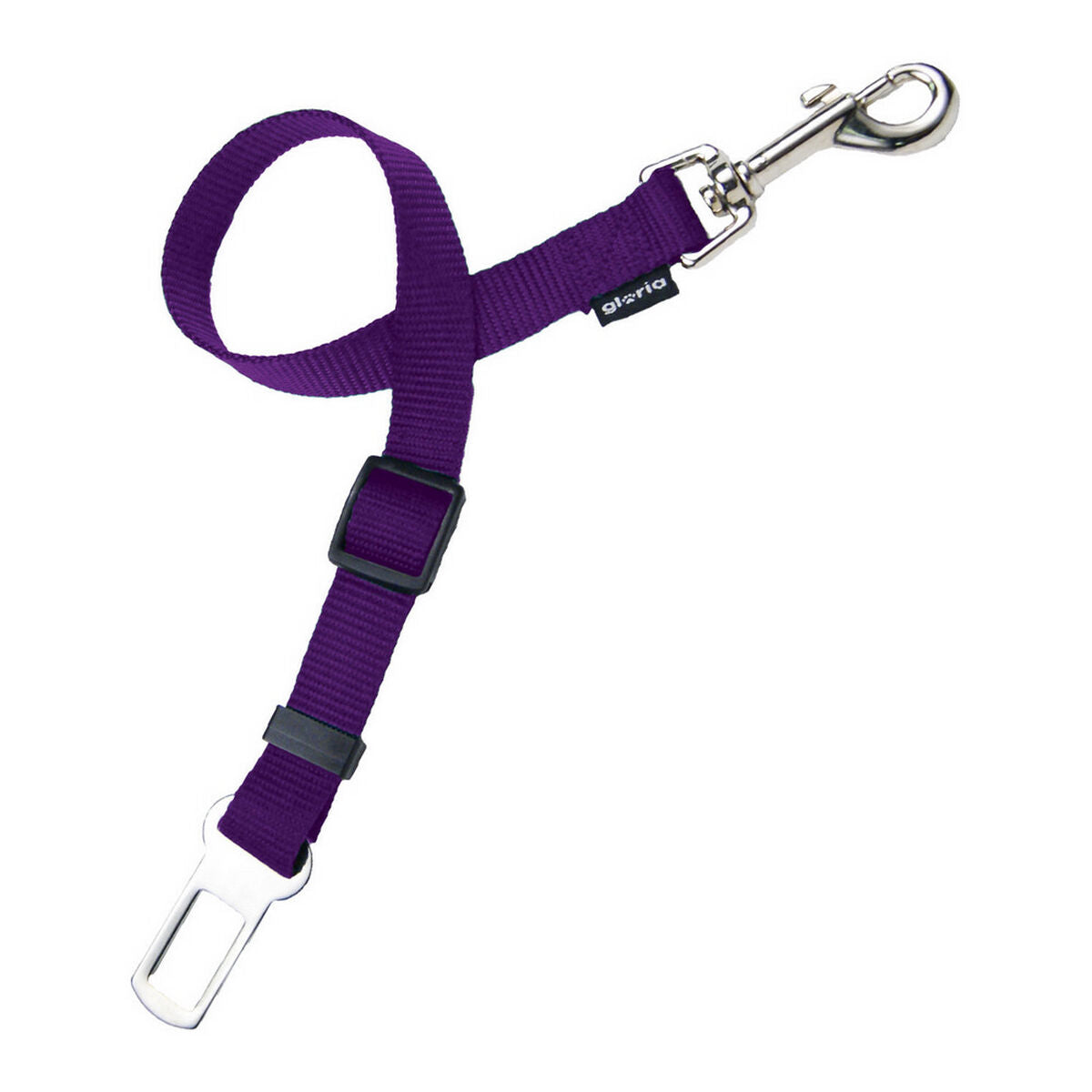 Fixação para cinto de segurança para cães Gloria Roxo (2 x 28-45 cm) - EcoNest