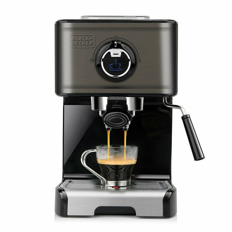 Máquina de Café Expresso Manual Black & Decker ES9200010B 1,2 L Preto Prateado 2 Kopjes - EcoNest