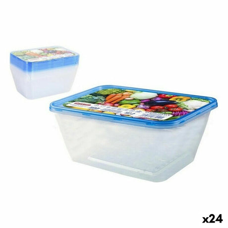 Conjunto de 8 Lancheiras Privilege 1L Retangular 17,5 x 12 x 7 cm (24 Unidades) - EcoNest