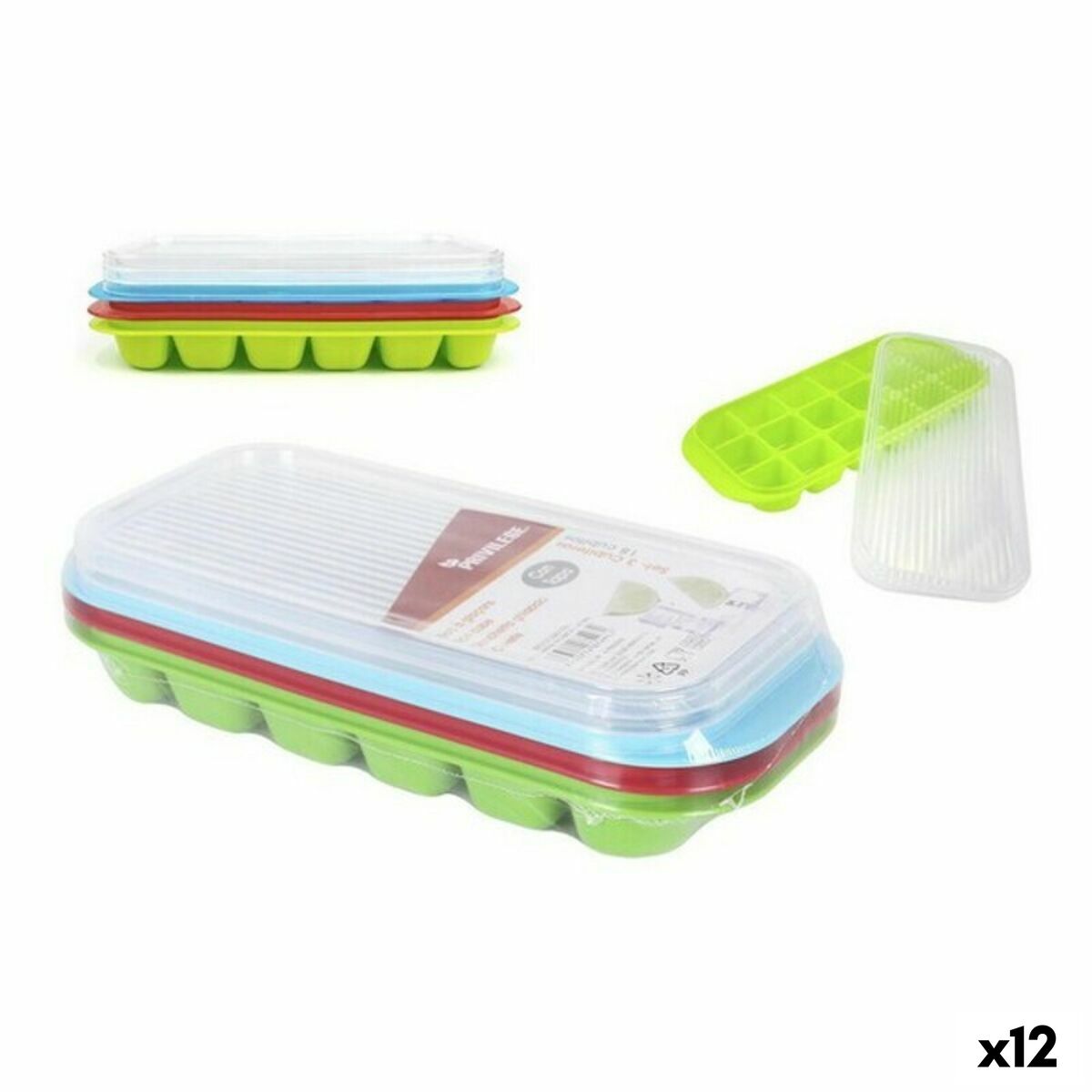 Balde de Gelo Dem 52346 26 x 11,5 x 6 cm (3 Peças) (12 Unidades) - EcoNest