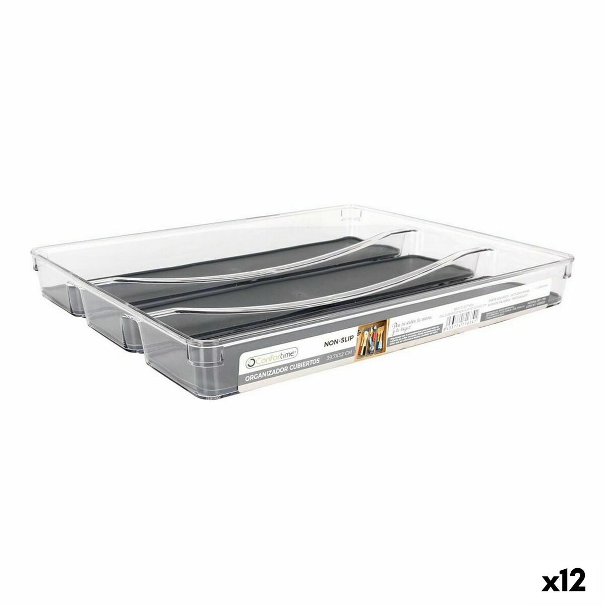 Organizador de Talheres Confortime Non Slip Pet 39,7 x 32 x 4,5 cm (12 Unidades) - EcoNest
