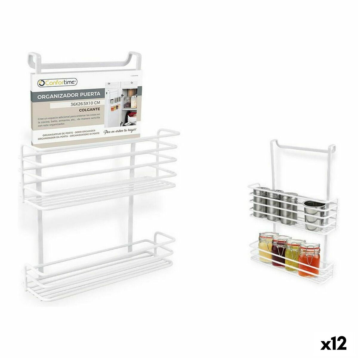 Organizador Confortime 144905 Cozinha 36 x 26,5 x 10 cm (12 Unidades) (36 x 26,5 x 10 cm) - EcoNest