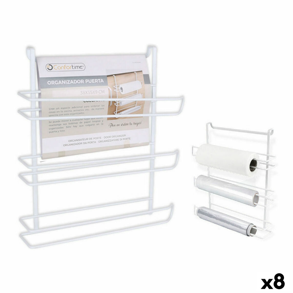 Aviso de Porta Confortime 144890 Organizador 38 x 35 x 9 cm (8 Unidades) (38 x 35 x 9 cm) - EcoNest