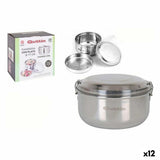 Lancheira Redonda com Tampa Quttin Aço inoxidável Aço 17 cm (12 Unidades) (Ø 17 cm) - EcoNest