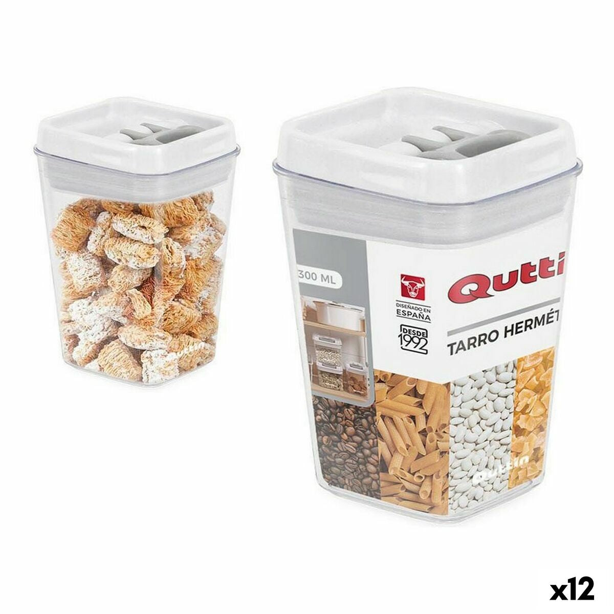 Frasco Quttin Hermético 2,3 L 12,8 x 23 cm (12 Unidades) (2300 ml) - EcoNest