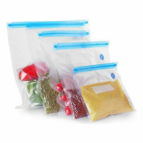Saco Reutilizável para Alimentos Quttin Válvula de vácuo 4 Peças 30 X 34 cm (24 Unidades) - EcoNest