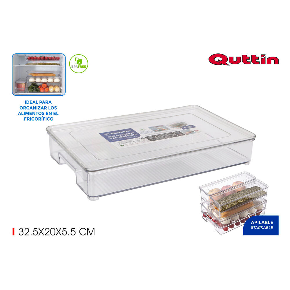 Organizador Multiusos Quttin Com tampa (32,5 x 20 x 5,5 cm) - EcoNest