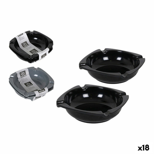 Cinzeiro Privilege Melamina 10 x 10 x 3 cm (2 Peças) (18 Unidades) (10 cm)(2 pcs) - EcoNest