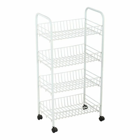 Carrinho de Vegetais Confortime Branco Metal 4 Prateleiras 36 x 26,5 x 86 cm (5 Unidades) - EcoNest
