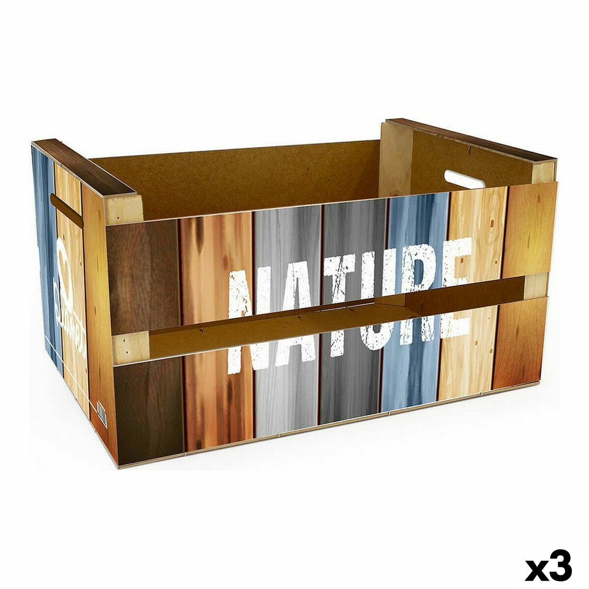 Caixa de Armazenagem Confortime Nature (3 Unidades) (44 x 24,5 x 23 cm) - EcoNest
