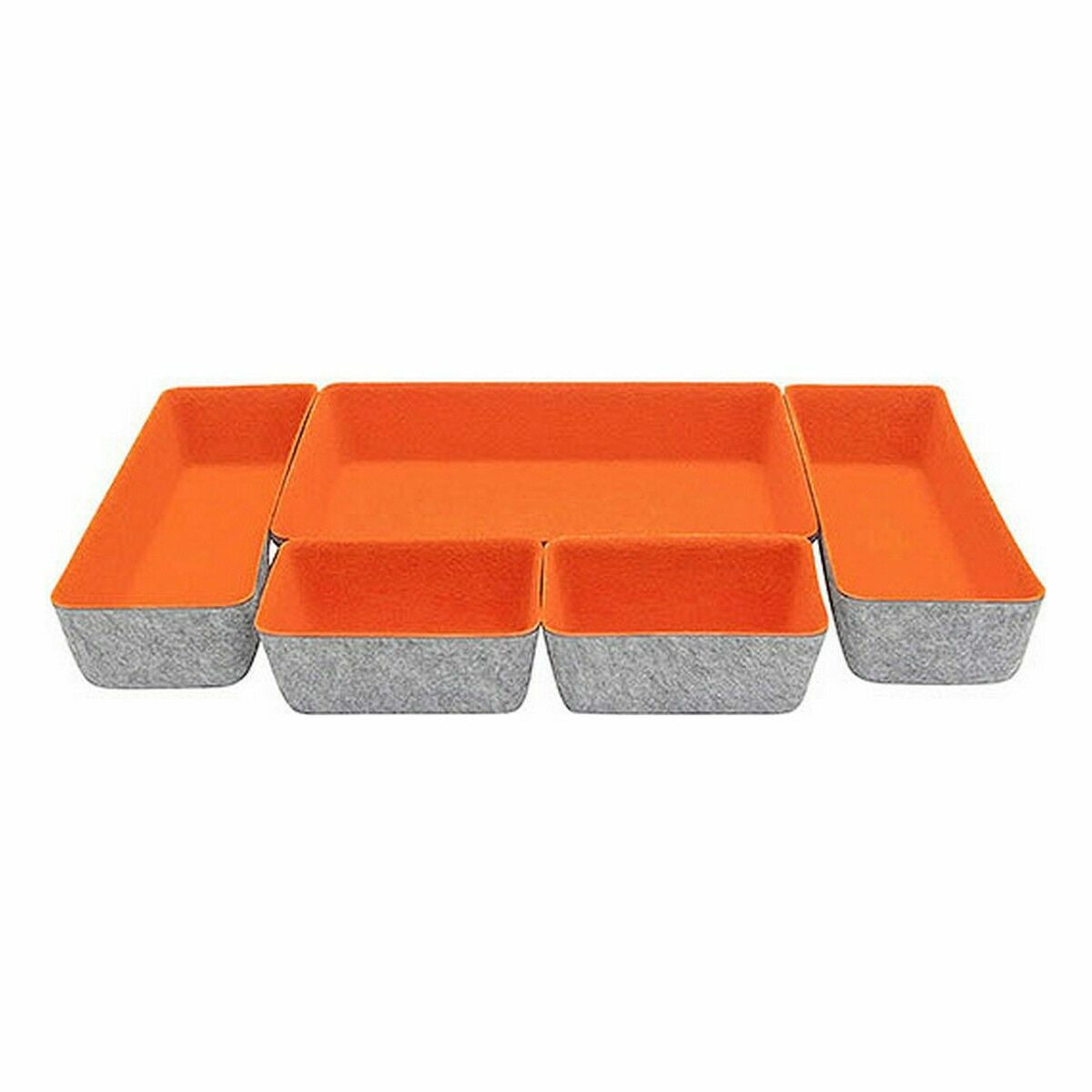 Conjunto de Cestas Confortime 5 Peças Feltro 27,5 x 20 x 5,3 cm (5 Peças) (6 Unidades) - EcoNest