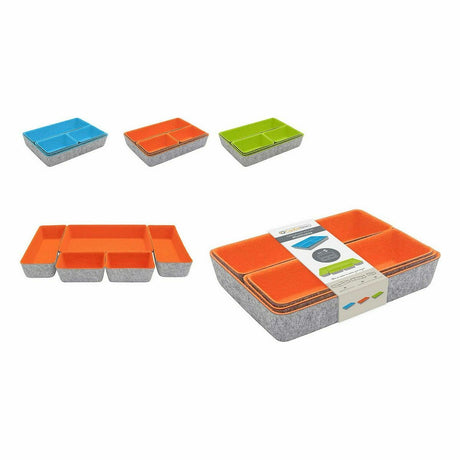 Conjunto de Cestas Confortime 5 Peças Feltro 27,5 x 20 x 5,3 cm (5 Peças) (6 Unidades) - EcoNest
