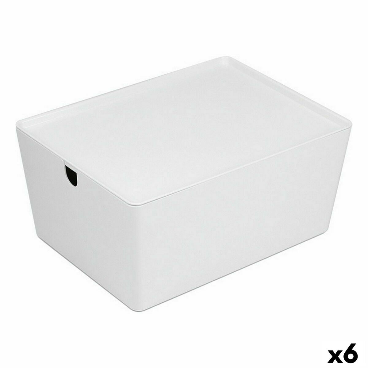 Caixa de Organização Empilhável Confortime Com tampa 35 x 26 x 16 cm (6 Unidades) - EcoNest