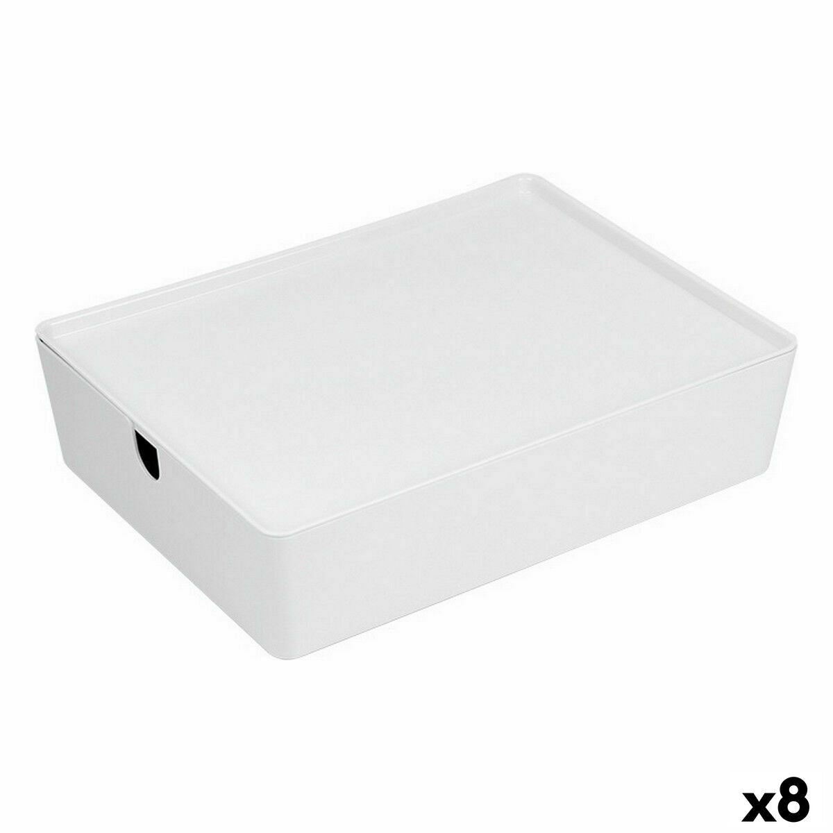 Caixa de Organização Empilhável Confortime Com tampa 35 x 26 x 8,5 cm (8 Unidades) - EcoNest