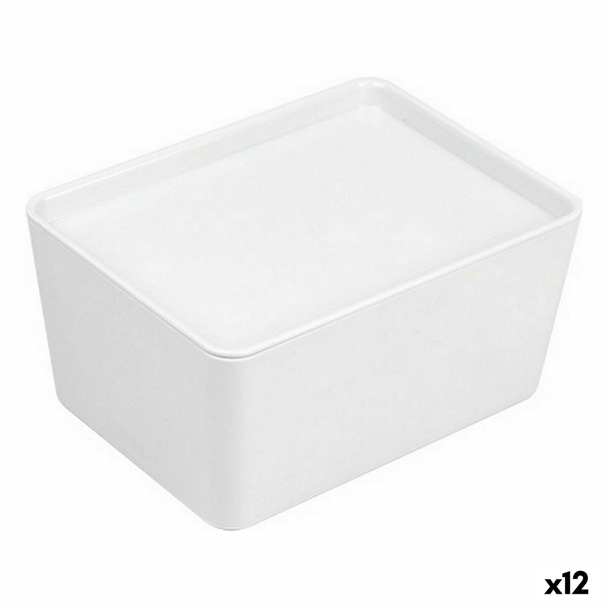 Caixa de Organização Empilhável Confortime Com tampa 17,5 x 13 x 8,5 cm (12 Unidades) - EcoNest