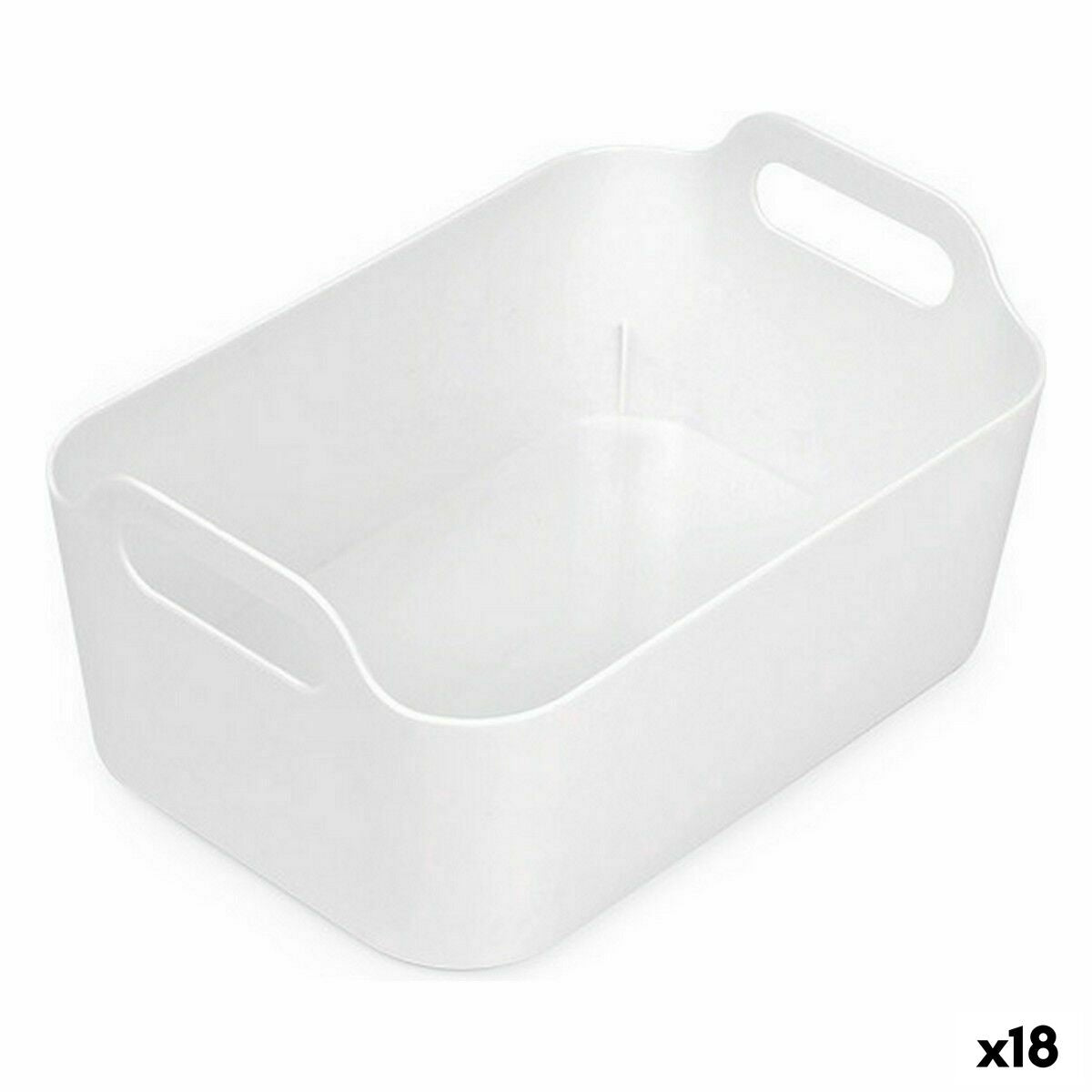Cesta Multiusos Confortime Branco 24 x 16,7 x 11,2 cm (18 Unidades) - EcoNest
