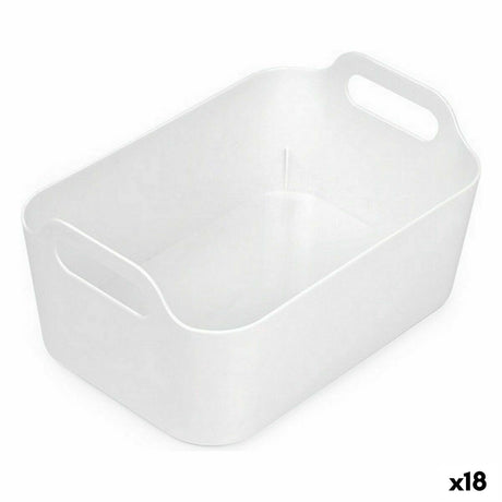 Cesta Multiusos Confortime Branco 24 x 16,7 x 11,2 cm (18 Unidades) - EcoNest