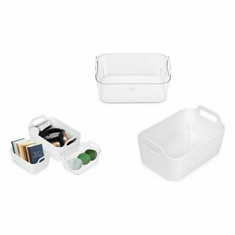 Cesta Multiusos Confortime Branco 24 x 16,7 x 11,2 cm (18 Unidades) - EcoNest