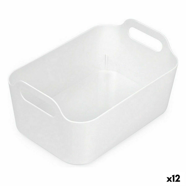 Cesta Multiusos Confortime Branco 33 x 23,5 x 15,4 cm (12 Unidades) - EcoNest