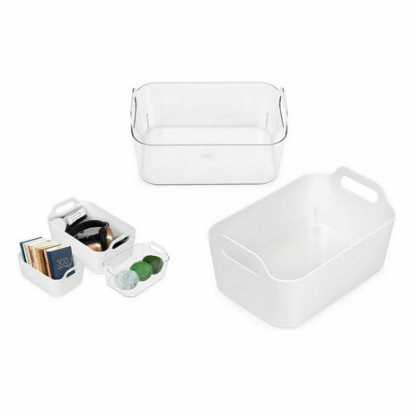 Cesta Multiusos Confortime Branco 33 x 23,5 x 15,4 cm (12 Unidades) - EcoNest
