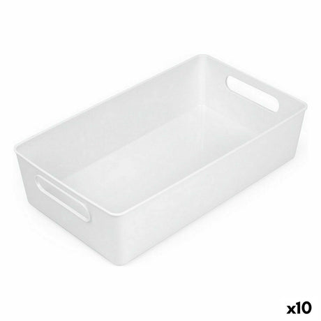 Cesta Multiusos Confortime Branco 38 x 22 x 9,5 cm (10 Unidades) - EcoNest