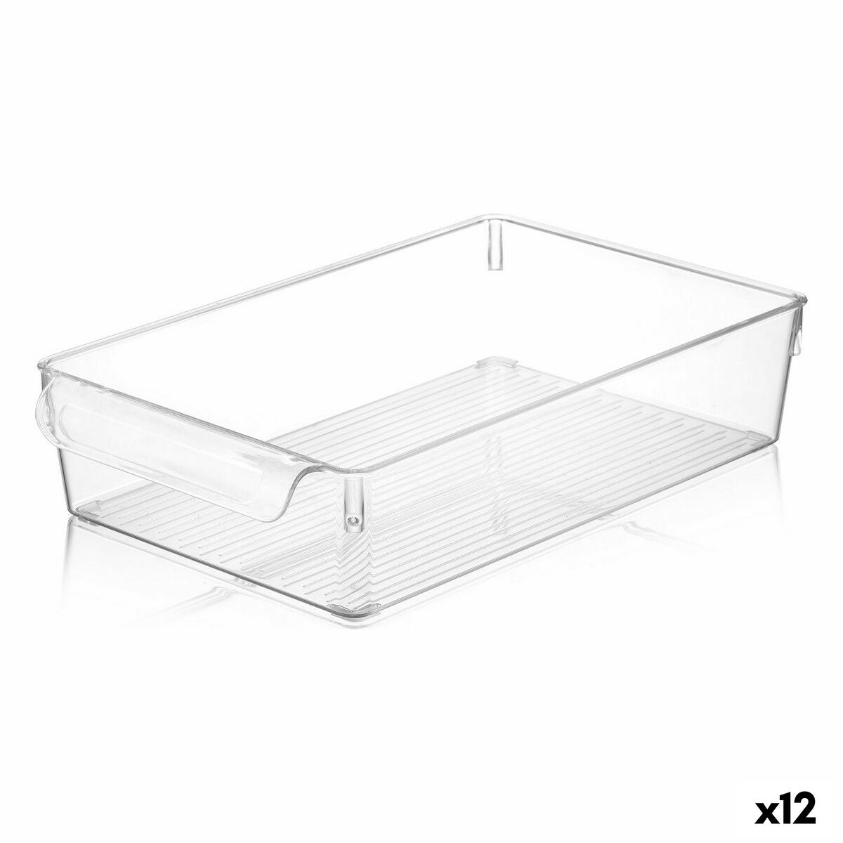 Caixa Multiusos Quttin Transparente 20 x 32,5 x 7 cm (12 Unidades) - EcoNest