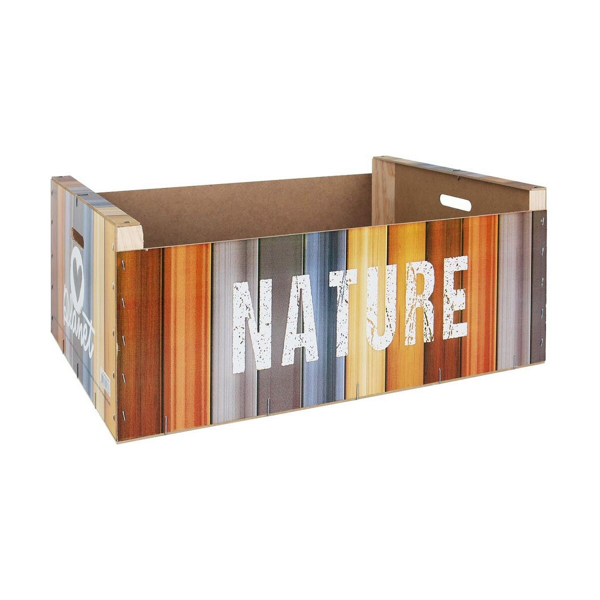 Caixa de Armazenagem Confortime Nature Madeira Multicolor 58 x 39 x 21 cm (3 Unidades) - EcoNest