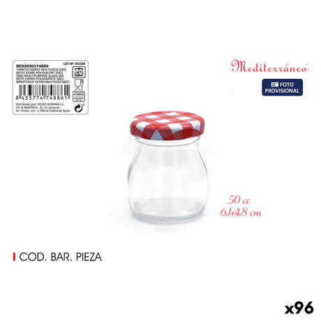 Bote Mediterraneo Vidro 50 ml (96 Unidades) - EcoNest
