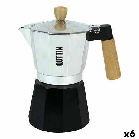 Cafeteira Italiana Quttin 12 Kopjes Madeira Alumínio (6 Unidades) - EcoNest