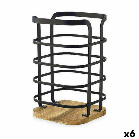 Recipiente para Utensílios de Cozinha Confortime West Preto Metal (6 Unidades) - EcoNest