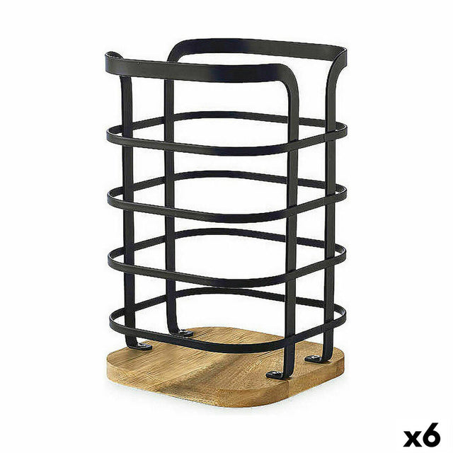 Recipiente para Utensílios de Cozinha Confortime West Preto Metal (6 Unidades) - EcoNest