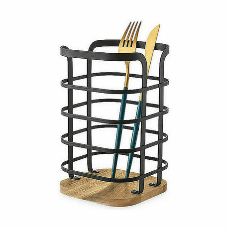 Recipiente para Utensílios de Cozinha Confortime West Preto Metal (6 Unidades) - EcoNest