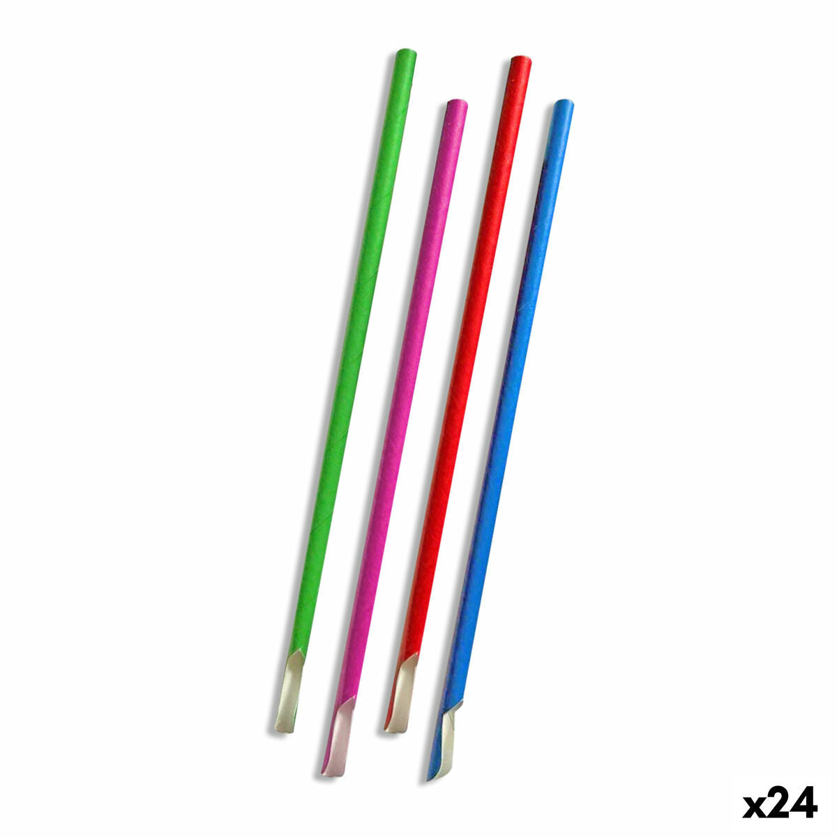 Palhinhas Algon Cartão Multicolor Colher 25 Peças 24 Unidades - EcoNest