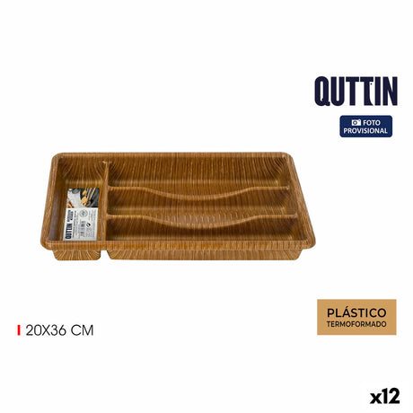 Organizador de Talheres Quttin 20 x 36 cm Termoplástico (12 Unidades) - EcoNest