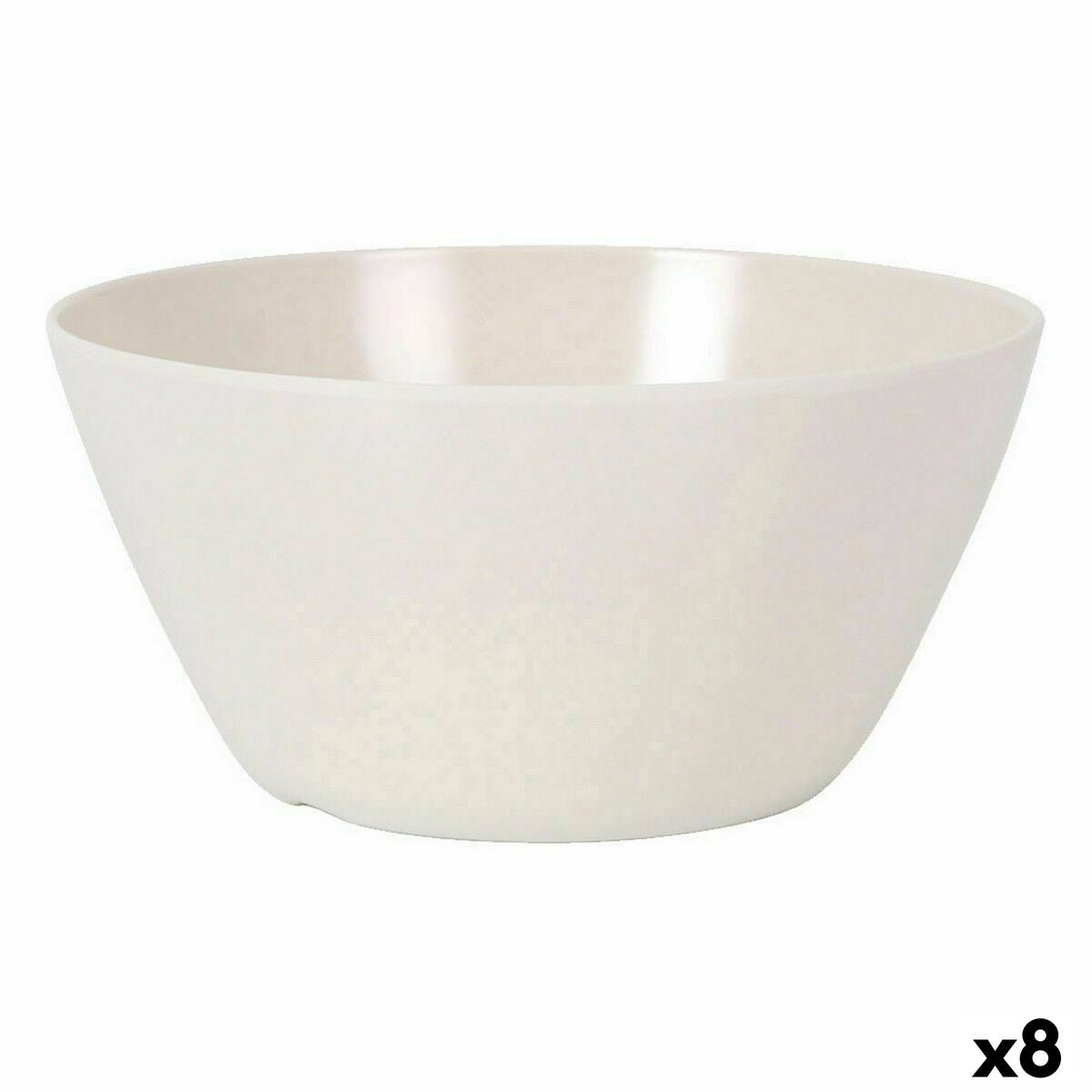 Saladeira La Mediterránea Melamina Branco Brilho (8 Unidades) - EcoNest