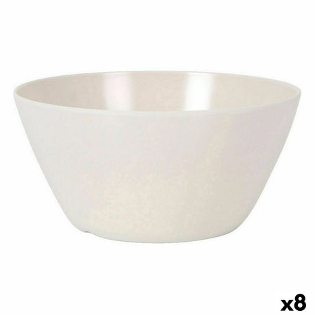 Saladeira La Mediterránea Melamina Branco Brilho (8 Unidades) - EcoNest