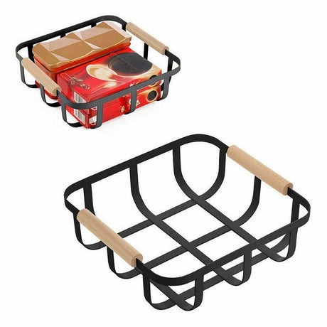 Cesta Multiusos Confortime Preto 23 x 23 x 8 cm (6 Unidades) - EcoNest
