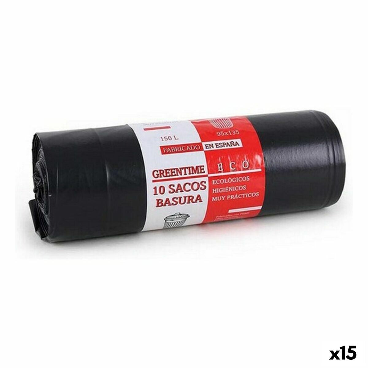 Sacos de Lixo Eco Green Time 37473 150 L (15 Unidades) - EcoNest