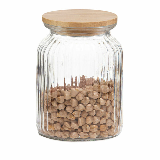 Bote Andrea House MS72137 Vidro Bambu Cozinha 1 L - EcoNest