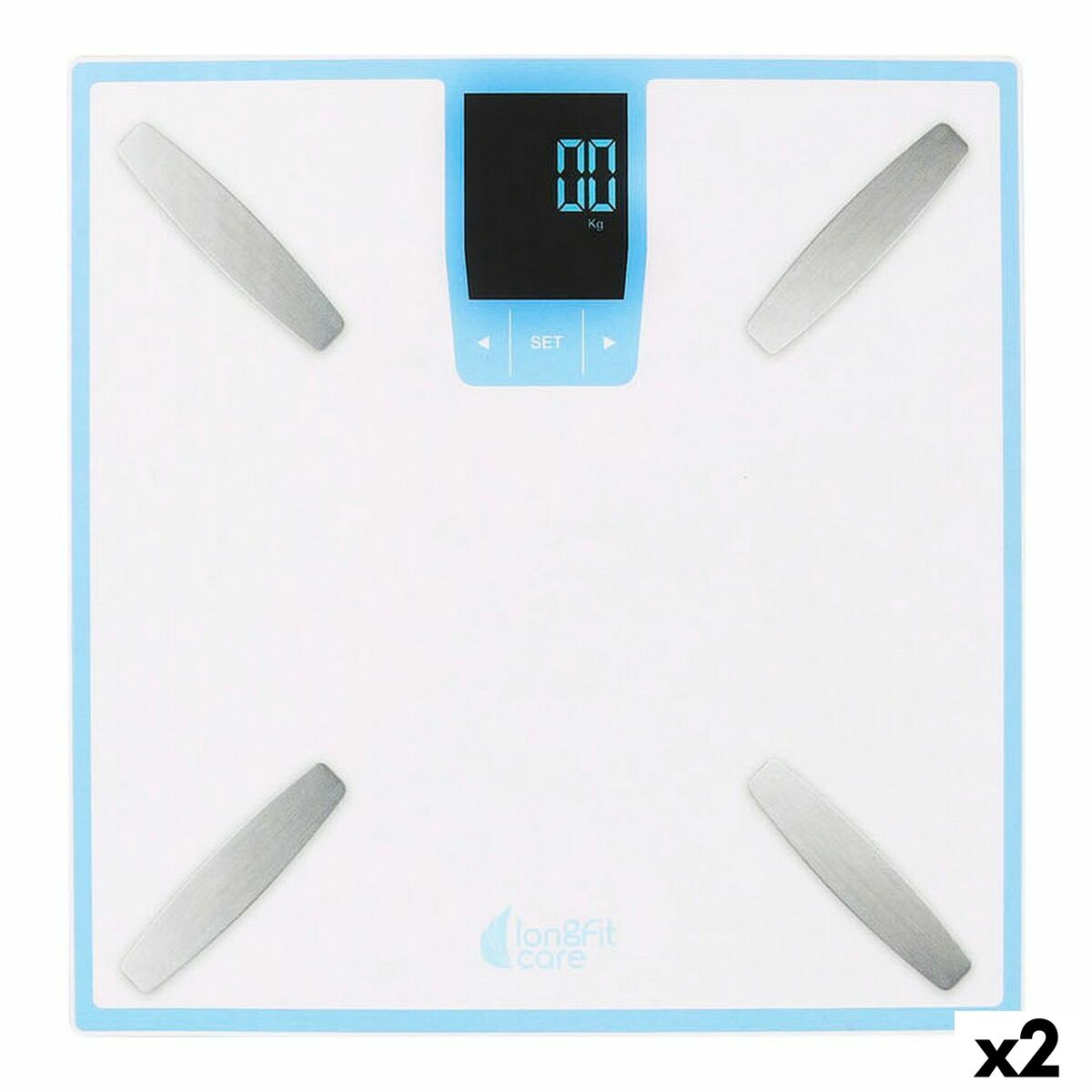 Balança Inteligente LongFit Care Multifunção Branco (2 Unidades) - EcoNest