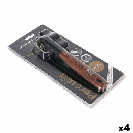 Abre-latas Percutti Legno Castanho Preto 17 x 13 x 5 cm (4 Unidades) - EcoNest