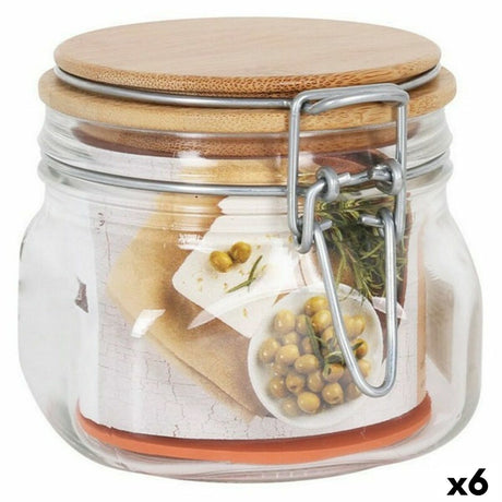 Bote Borgonovo Primizie Bambu 500 ml 10,5 x 10,5 x 10 cm (6 Unidades) - EcoNest
